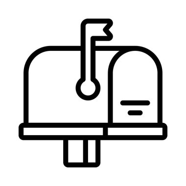 Posta Kutusu simgesi vektör illüstrasyon tasarımı