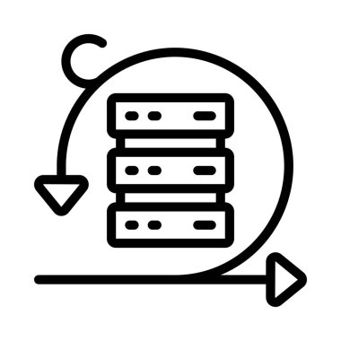 sunucu web simgesi vektör illüstrasyonu