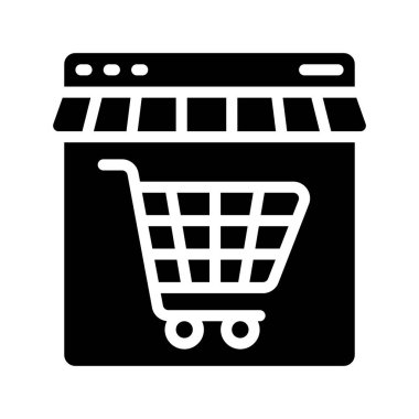 Etrade web simgesi, vektör illüstrasyonu                