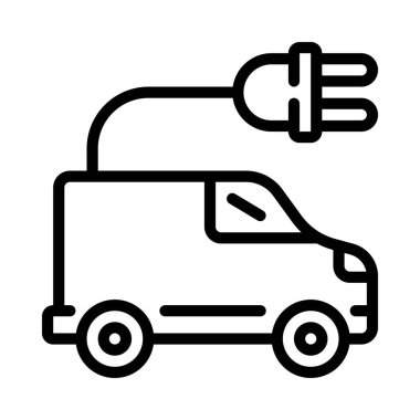 Van simgesi, vektör illüstrasyonu basit tasarım