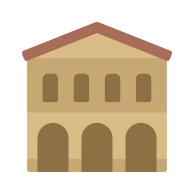 Archway Bina ikon vektör illüstrasyon tasarımı