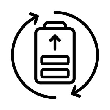 Battery icon, vector illustration simple design