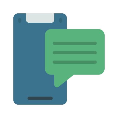 mobil ileti simgesi, vektör illüstrasyonu  