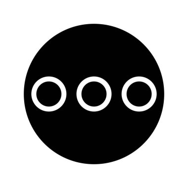 Çember Simgesinde Üç Nokta, vektör illüstrasyonu