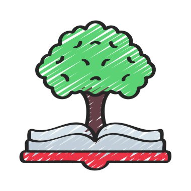 Kitap simgesi aç, vektör illüstrasyonu