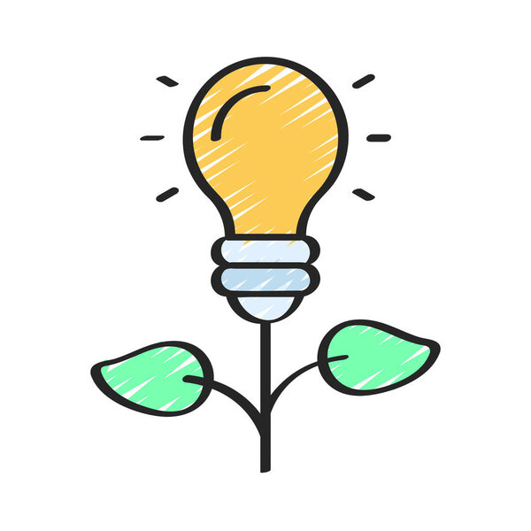 иконка "Чистая энергия", векторная иллюстрация                     