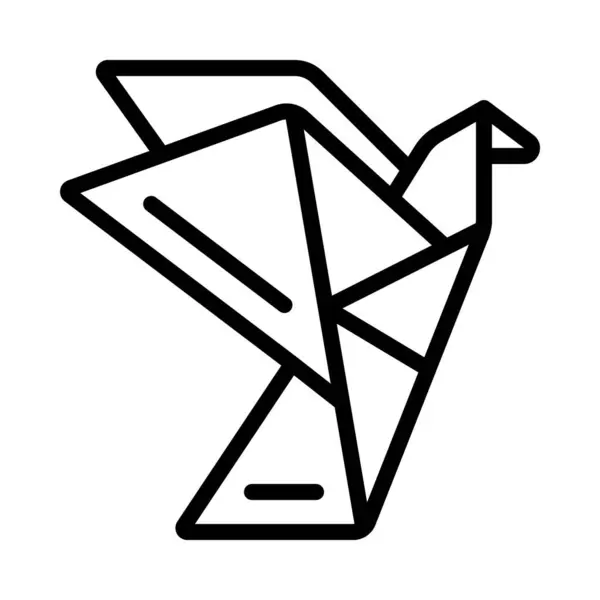 Ícone Vetor Origami Para Web Design Isolado Fundo Branco — Vetor de Stock