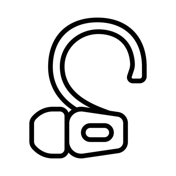 Drahtlose Sport Ohrhörer Symbol Vektorillustration — Stockvektor
