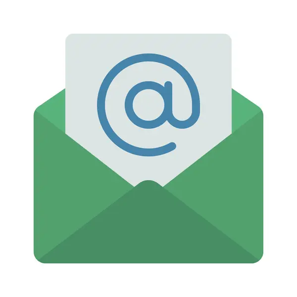 Email Symbol Isolated Icon White Background — Stok Vektör