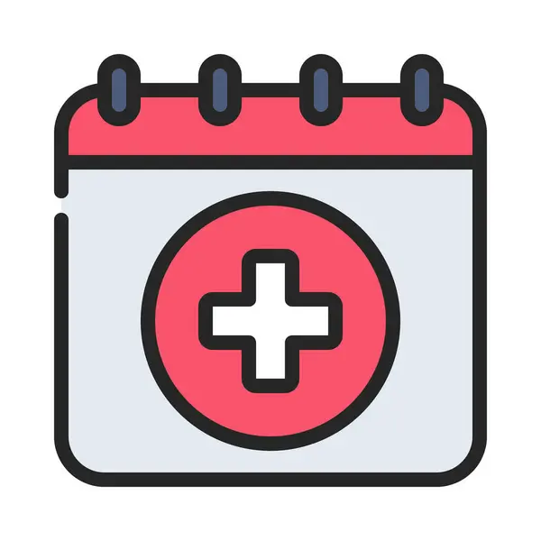 Doctors Appointment Calendar Icon Vector Illustration — Stock Vector