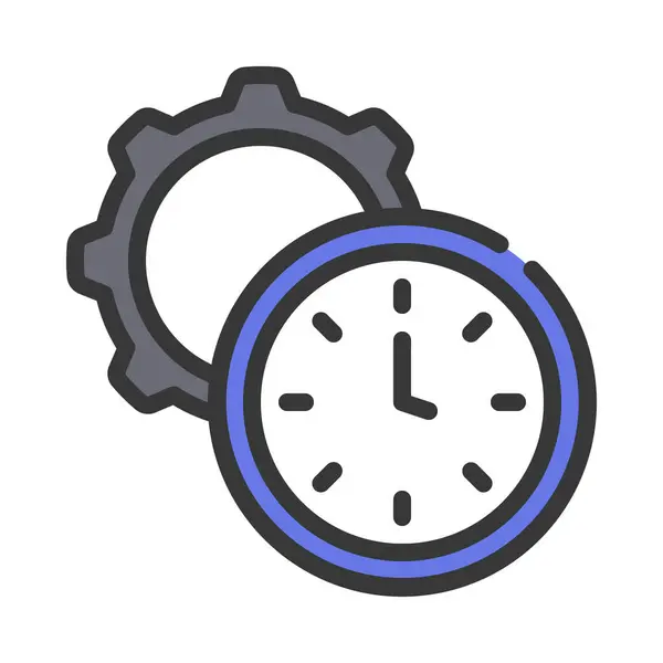Time Management Icon White Background — Stock Vector