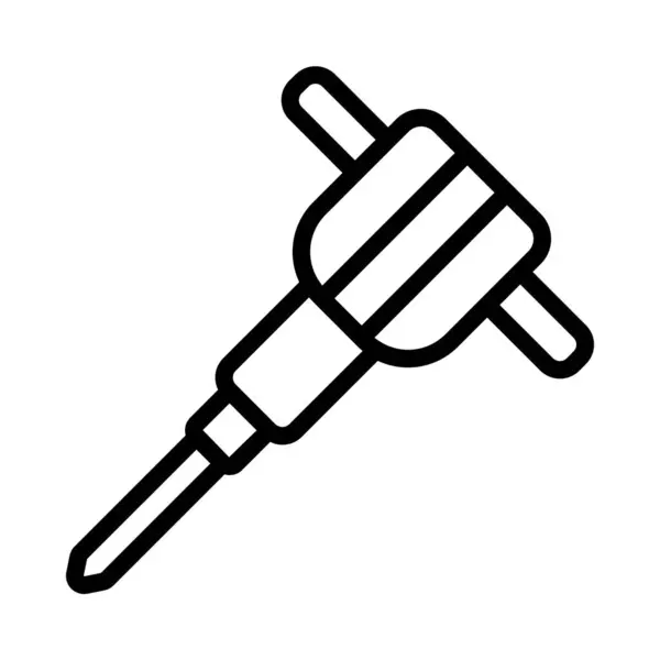 Icône Jackhammer Sur Fond Blanc — Image vectorielle
