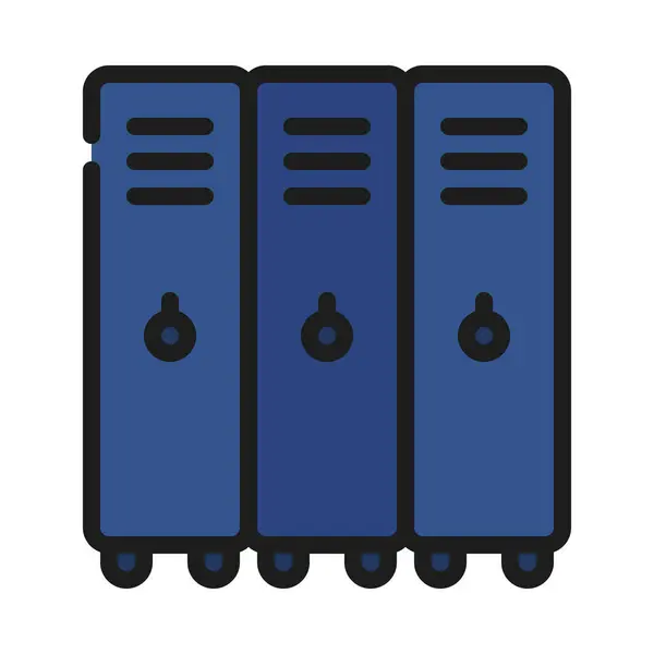 Lockers Icon Vector Illustration Simple Design — Stock Vector