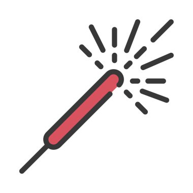 Sparkler Web simgesi vektör illüstrasyonu