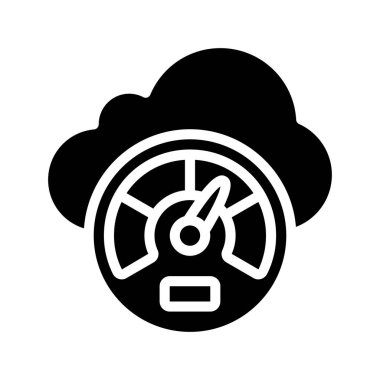 Bulut Performans Simgesi, Vektör İllüstrasyonu