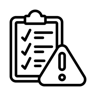  Risk listesi vektör simgesi tasarımı, illüstrasyon 