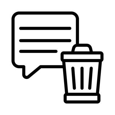 İleti simgesi, vektör illüstrasyonunu sil 