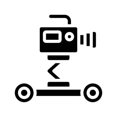 Sinema kamerası ikonu vektör illüstrasyon tasarımı 