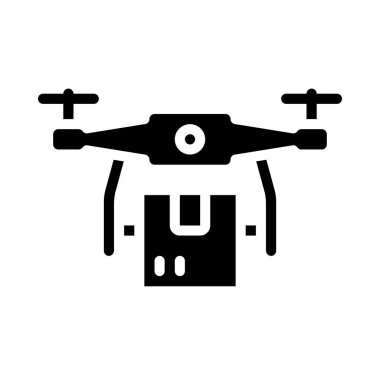 Drone dağıtım simgesi vektör illüstrasyonu