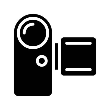 Cam Corder web simgesi vektör illüstrasyonu