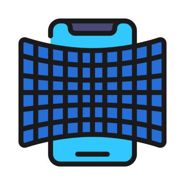 Mobil simge vektör çiziminde bükme Ekranı