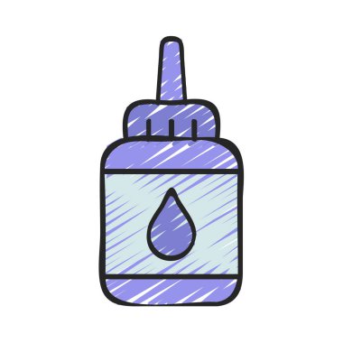 Yapıştırıcı düz simgesi, vektör illüstrasyonu 