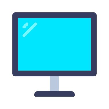 bilgisayar izleme simgesi, vektör illüstrasyonu 