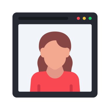 Çevrimiçi Müşteri simgesi vektör illüstrasyon tasarımı