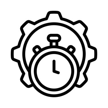 zaman yönetimi simgesini beyaz arka plan üzerinde