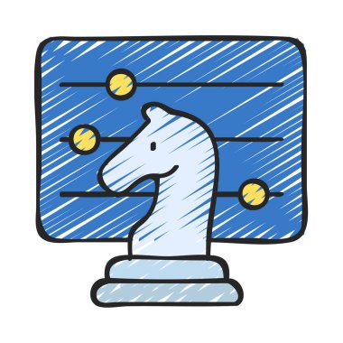 strateji web simgesi vektör illüstrasyonu