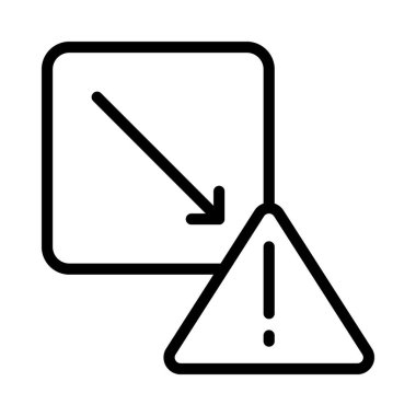 Azaltılmış Risk simgesi, vektör illüstrasyonu basit tasarım