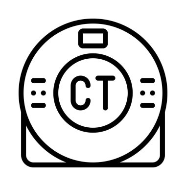 CT Tarama Web simgesi vektör çizimi