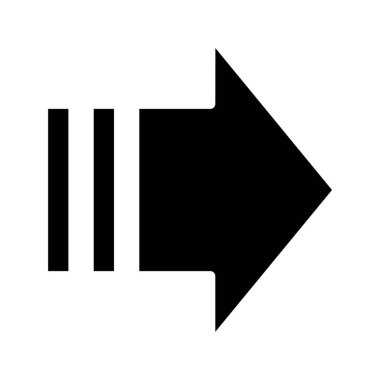 Sağ ok web simgesi vektör illüstrasyonu