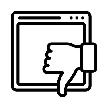 Parmaklıklar Aşağı Web Sitesi simgesi, vektör illüstrasyonu