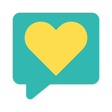 Aşk İleti simgesi, vektör illüstrasyonu  