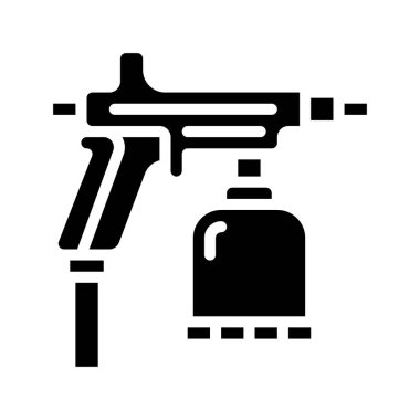 Sprey Silahı 'nın düz simgesini boya, vektör illüstrasyonuName 