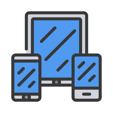 BYOD düz simge, vektör illüstrasyonu 