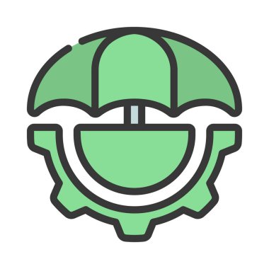 Koruma Yönetimi simgesi, vektör illüstrasyonu 