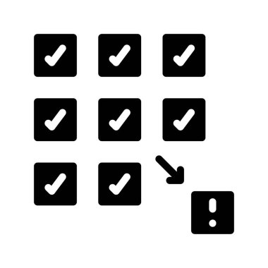 İzole edilmiş Hatalı düz simge, vektör illüstrasyonu 