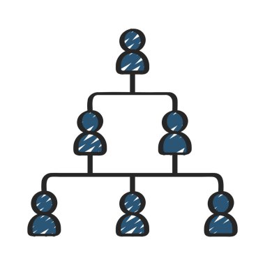 hiyerarşi web simgesi, vektör çizim              