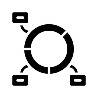 Donut Çizelgesi Çökme Çizelgesi ikonu vektör çizimi tasarımı