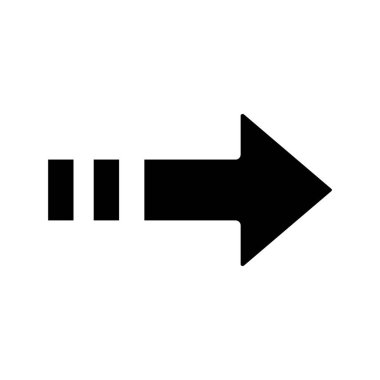  Sağ yön ok ikonu vektör illüstrasyonu 