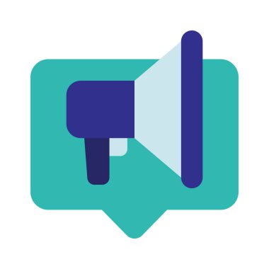 Pazarlama İleti simgesi, vektör illüstrasyonu  