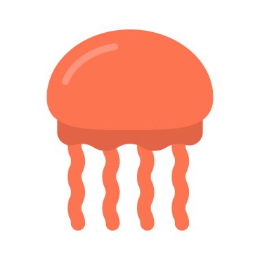 denizanası vektör çizgisi simgesi deseni