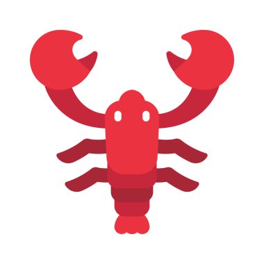 Beyaz arkaplanda ıstakoz ikonu vektör çizimi. izole vektör işareti.