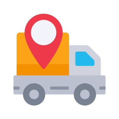 Teslimat konumu ikon vektör illüstrasyonu 