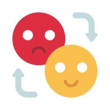 Ruh hali değişkenleri düz simgesi, vektör illüstrasyonu 