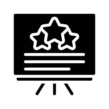 beyaz tahta web simgesi vektör illüstrasyonu