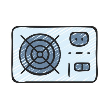 PSU simgesi, vektör illüstrasyonu basit tasarım