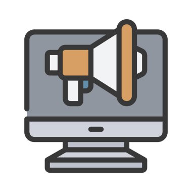 Dijital Pazarlama web simgesi, vektör illüstrasyonu                      